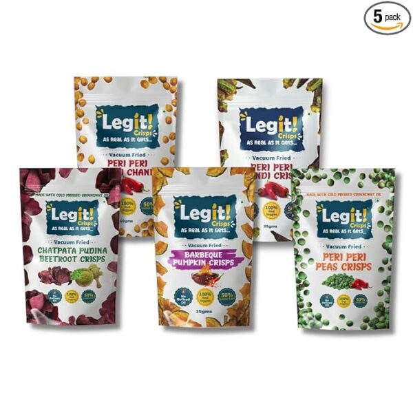 Legit Crisps All-In-One Combo|(Pack Of 5) | Nutrition Heathy Snacks |