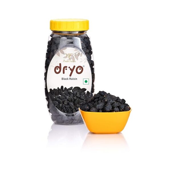 Dryo Premium Natural Black Raisin, Kali Kishmish, Munakka, Raisins - 250gm