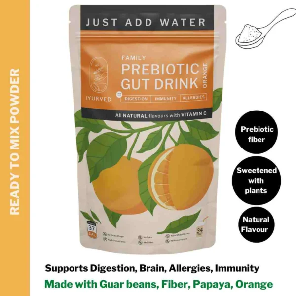 Family Prebiotic Gut Drink Powder Orange