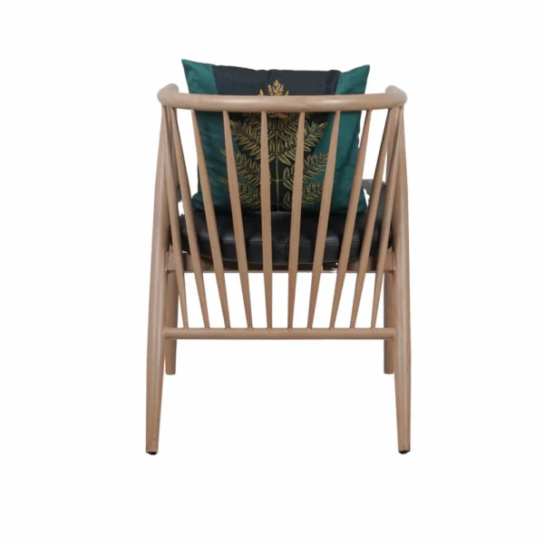 Ala Light Color Wooden Finish Metal Chair - Image 2