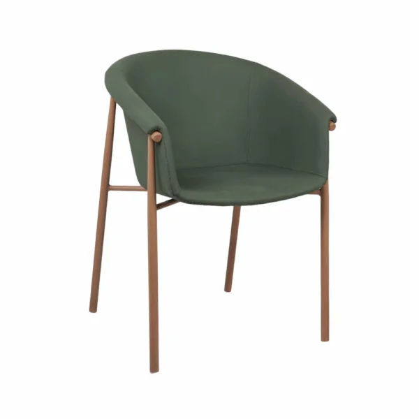 Fiza Green Metal Cafe Chair