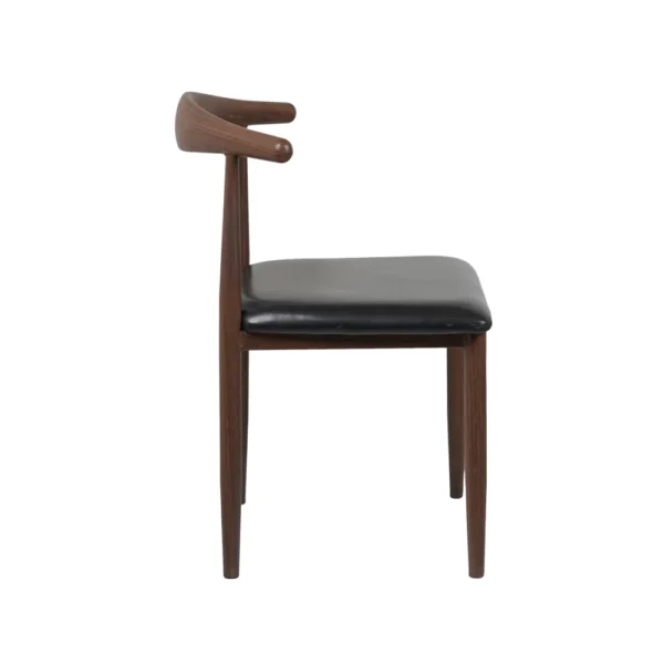 Hansa Dark - Metal Restaurant Chair with Wooden Finish - Image 8