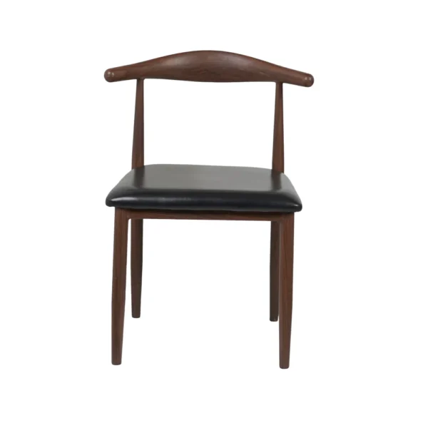 Hansa Dark - Metal Restaurant Chair with Wooden Finish - Image 4