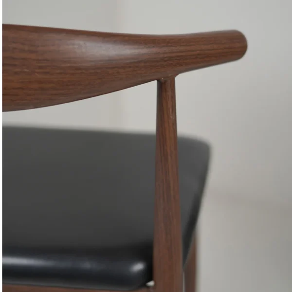 Hansa Dark - Metal Restaurant Chair with Wooden Finish - Image 3