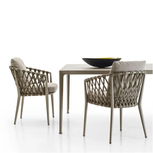 Marino Aluminium Outdoor Rope Chair - Image 3