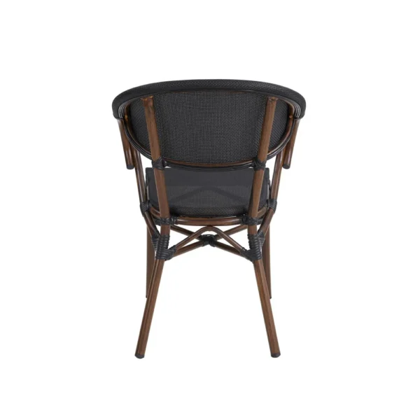 Saga Wooden Finish Aluminium Outdoor Chair - Image 3