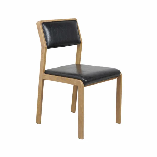 Vetaran Metal Restaurant Chair with Wooden Finish