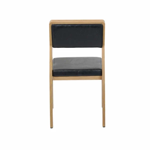 Vetaran Metal Restaurant Chair with Wooden Finish - Image 2