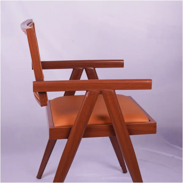 Rattan Box Metal Restaurant Chair - Image 3