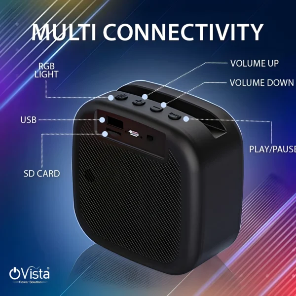 Ovista Aflatoon Super Bass Bluetooth Speaker - Image 5