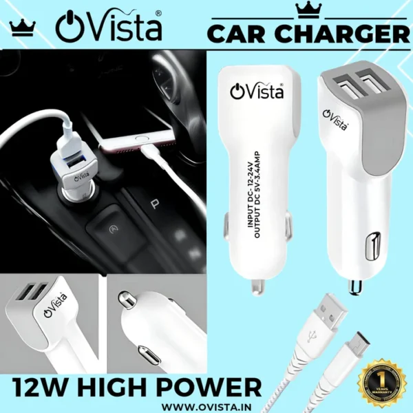 Ovista Dual USB Port Car Charger - Image 4