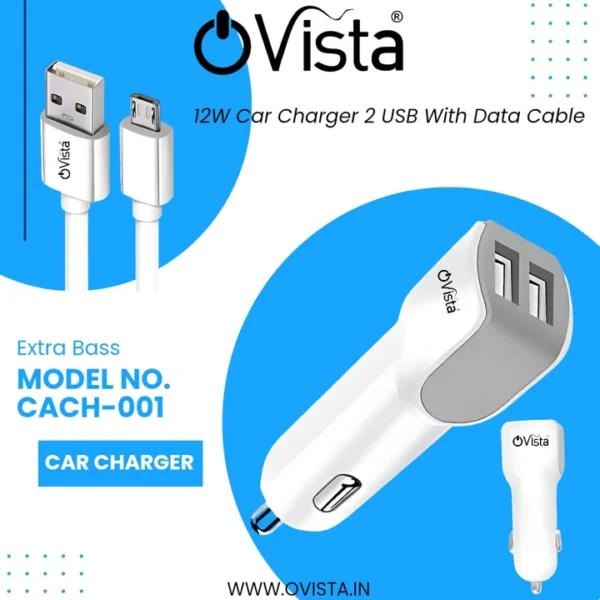 Ovista Dual USB Port Car Charger - Image 2